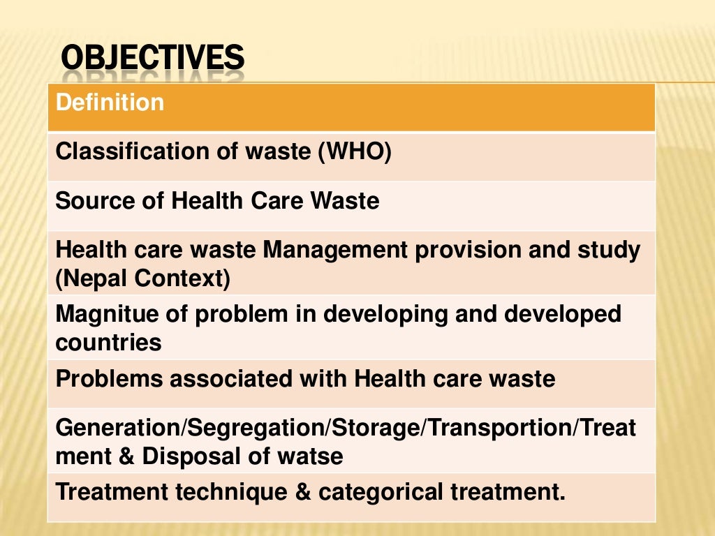 Hospital waste management