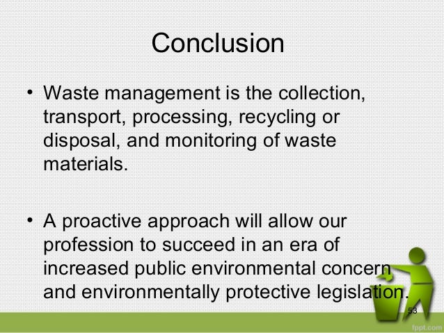 conclusion of waste management essay