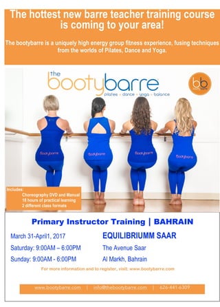 The hottest new barre teacher training course is coming to your area