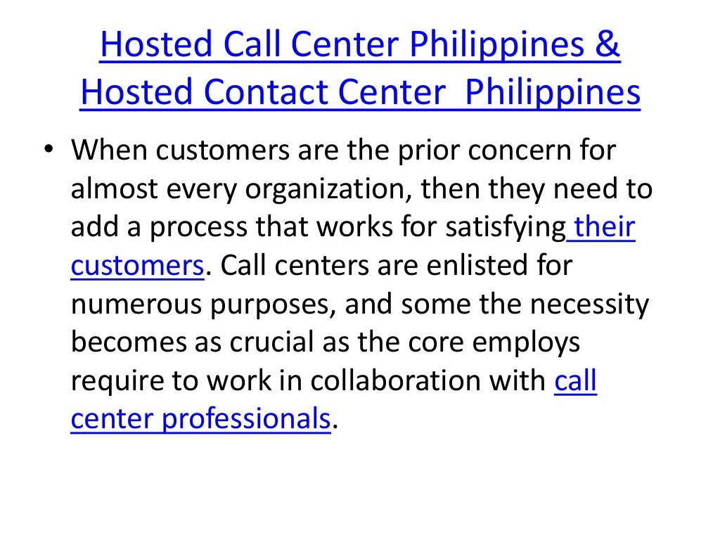 Hosted Call Center Philippines | Hosted Contact Center Philippines