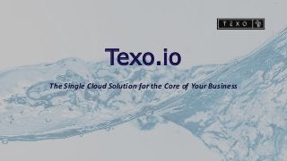Texo.io
The Single Cloud Solution for the Core of Your Business
 
