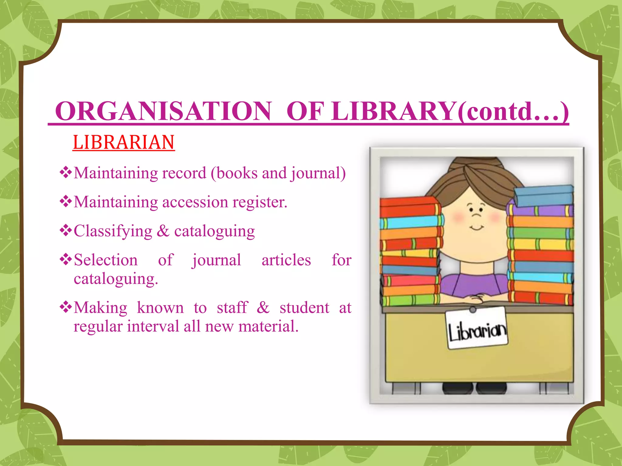 Hostel and library services | PPTX