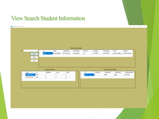 View Search Student Information
 