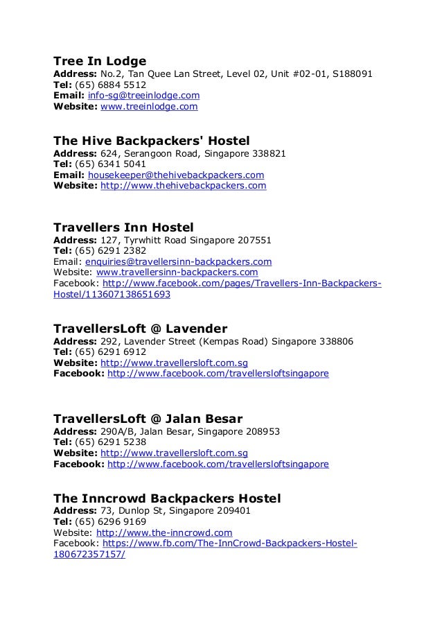 Hostels In Singapore