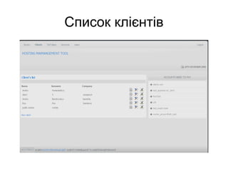 Список клієнтів
 