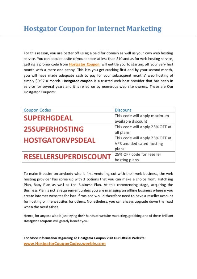 Hostgator discount coupon
