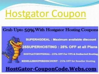 Hostgator Coupon
 