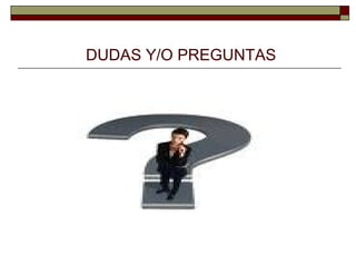 DUDAS Y/O PREGUNTAS 