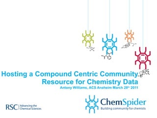 Hosting a Compound Centric Community Resource for Chemistry Data Antony Williams, ACS Anaheim March 28 th  2011 