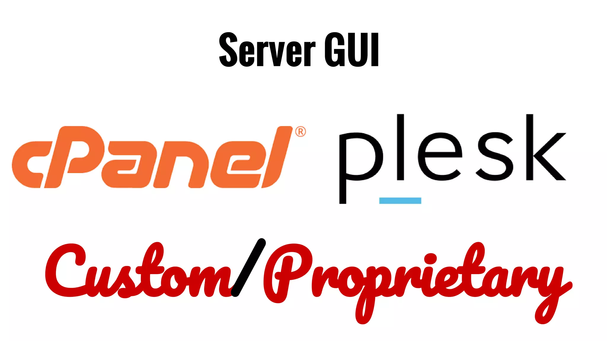 Server GUI
Custom/Proprietary
 