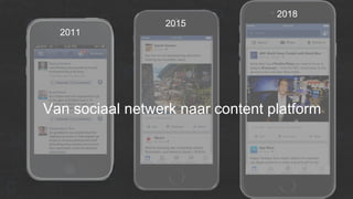 www.socialmediamen.nl
2018
2015
2011
Van sociaal netwerk naar content platform
 