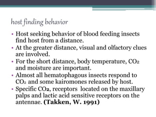 Host seeking behavior of mosquitoes and sand flies | PPTX