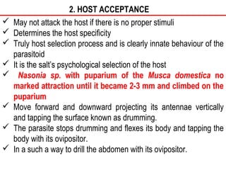 Host selection process by parasitoids -SSNAIK TNAU