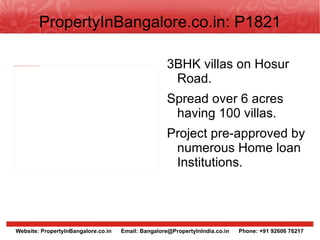 PropertyInBangalore.co.in: P1821 ,[object Object]