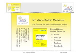 © Dr. Anne Katrin Matyssek   www.do-care.de
 