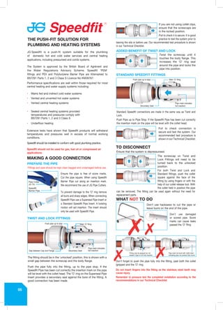 Speedfit Collets HOT AND COLD WATER PLUMBING AND HEATING APPLICATIONS | PDF