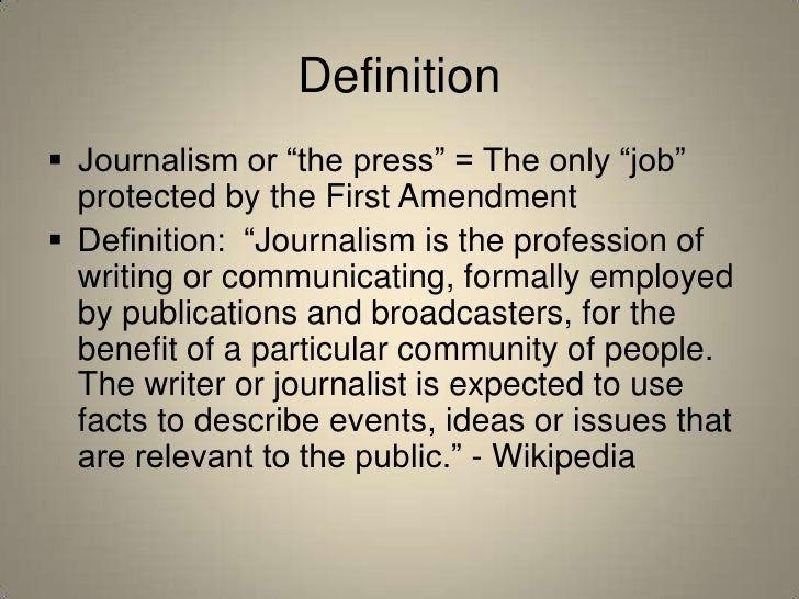 What is Journalism?
