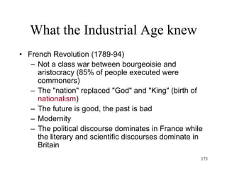 173
What the Industrial Age knew
• Sadi Carnot (1824)
– Study of heat
– Foundations of Thermodynamics
– Perpetual motion is impossible
– Second law of Thermodynamics
 