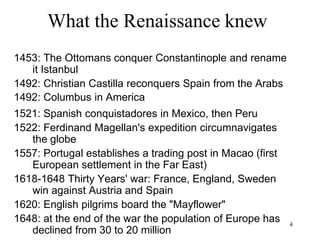44
Rome
• Eastern empire: rich
• Western empire: poor
• Barbarians (the future
French, British, Germans,
etc) invade the West
• The East (Byzantium)
survives 1,000 years
• Latin, Roman law and
Christianity keep the
Western world united
 