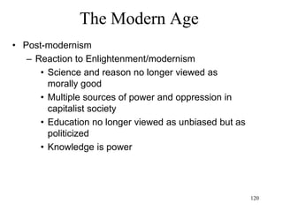 120
The Modern Age
• USA/ Semiconductors
– 1961: Texas Instruments introduces the first
commercial integrated circuit
– Military and space applications use the
integrated circuit
– 1965: Gordon Moore predicts that the
processing power of computers will double
every 18 months
– 1971: Intel invents the microprocessor
– Universities are irrelevant in semiconductor
progress because the manufacturing process is
too costly
– Universities are crucial for progress in
computers
 