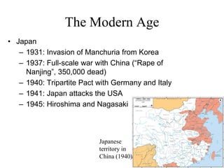 14
Looking back...
• Why the West?
– Medieval trade by independents could develop
because the authority of the state was so
weak.
– Medieval chaos led to loose control by the
state on the economy (a separation of politics
and economics), which led to innovation in
trade and craft, and eventually to the industrial
revolution.
– The post-feudal economy remained
autonomous, and inventors were increasingly
free from religious and political interference:
the reward for the inventor came from the
market, not from the state or the church.
 