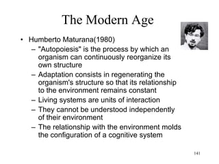 141
The Modern Age
• Post-modernism
– Reaction to Enlightenment/modernism
• Science and reason no longer viewed as
morally good
• Multiple sources of power and oppression in
capitalist society
• Education no longer viewed as unbiased but as
politicized
• Knowledge is power
 