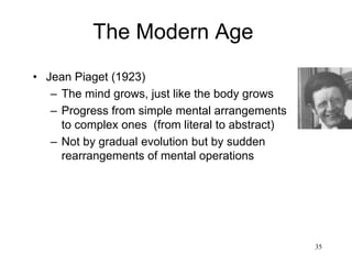 35
The Modern Age
Chemistry/ Synthetic materials
1930: I. G. Farben begins manufacturing
polystyrene
1939: ICI begins producing polyethylene
plastic
1931: Du Pont introduces a synthetic
rubber, neoprene
1935: Michael Perrin discovers a practical
way to synthesize polyethylene, a very
versatile plastic
1935: Wallace Carothers' nylon (1935) at
Du Pont, ideal as a synthetic fiber
 