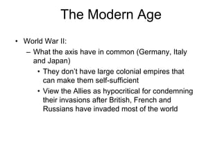 61
The Modern Age
• Logic
– Frege, Peano, Russell/Whitehead
– David Hilbert’s program to formalize
mathematics (1920)
– Kurt Goedel’s theorem of incompleteness
(1931)
– Alan Turing: definition of algorithm via the
Turing machine (1936)
– Turing’s and Church’s conclusion: Hilbert’s
Entscheidungsproblem is impossible (there is
no universal algorithm for deciding whether
or not a Turing machine will stop)
Turing
Hilbert
Goedel
 