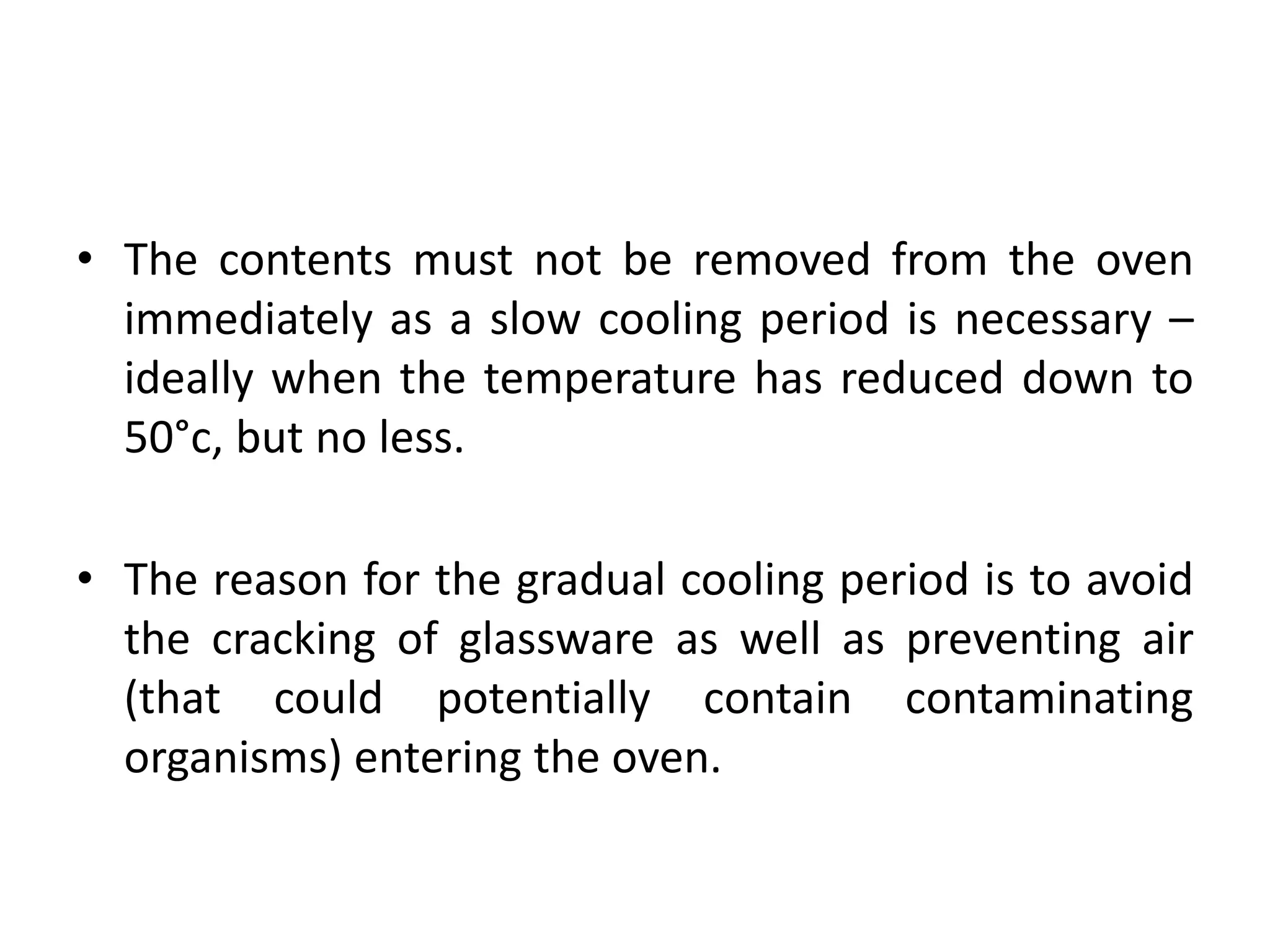 Hot air oven instrument