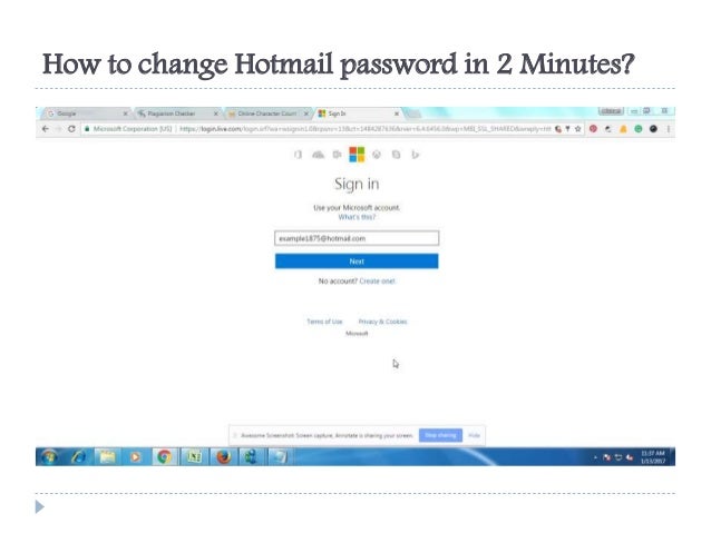 Hotamil Password Recovery Team Help You How To Change Hotmail Password 