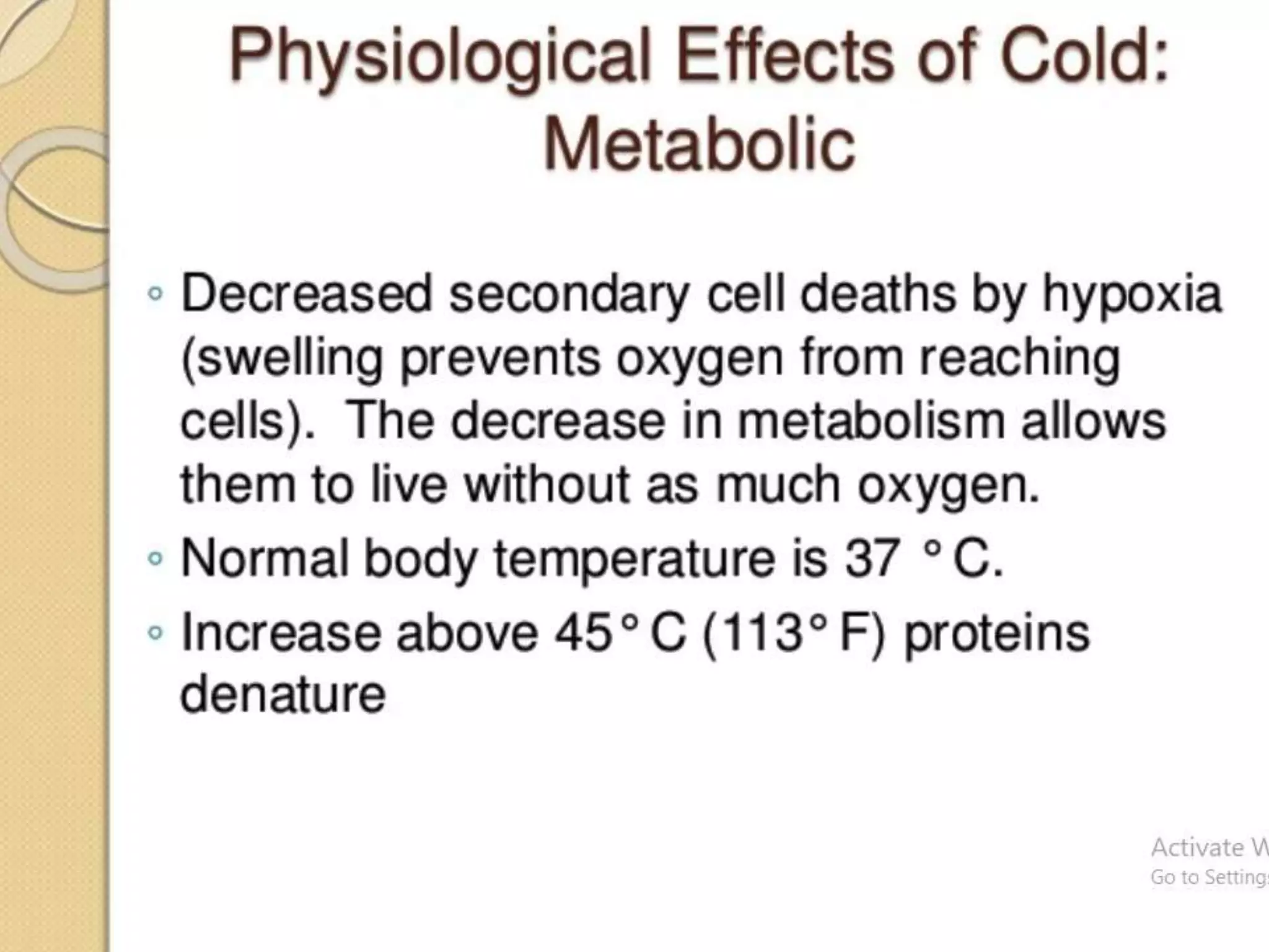 Hot and cold application