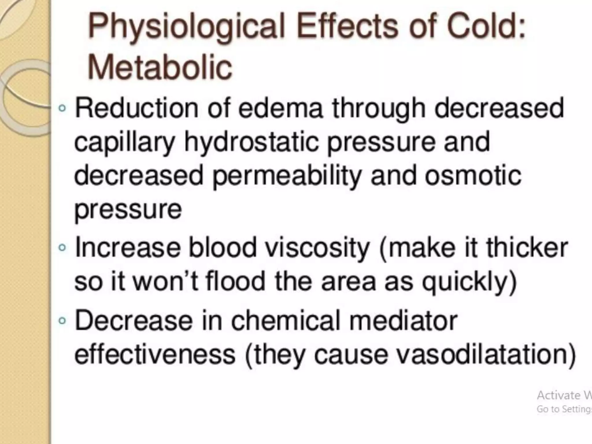 Hot and cold application