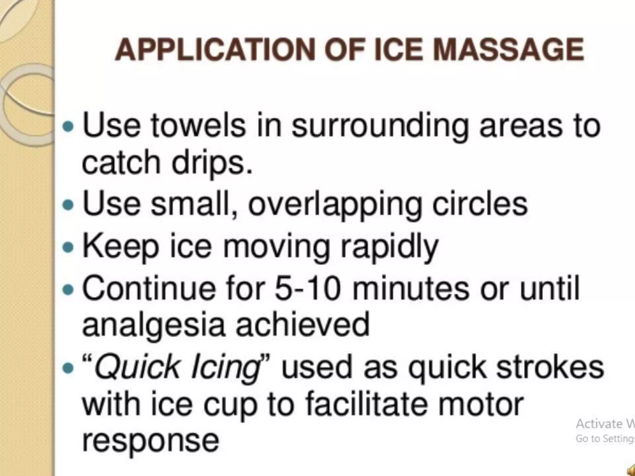 Hot and cold application