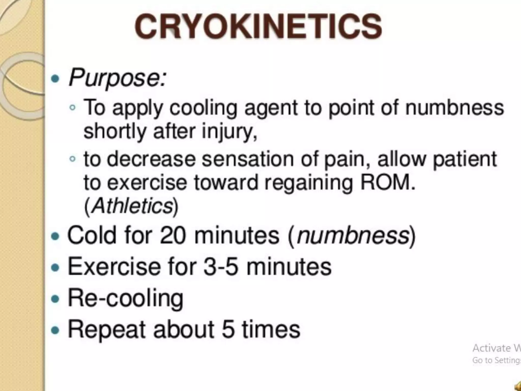 Hot and cold application