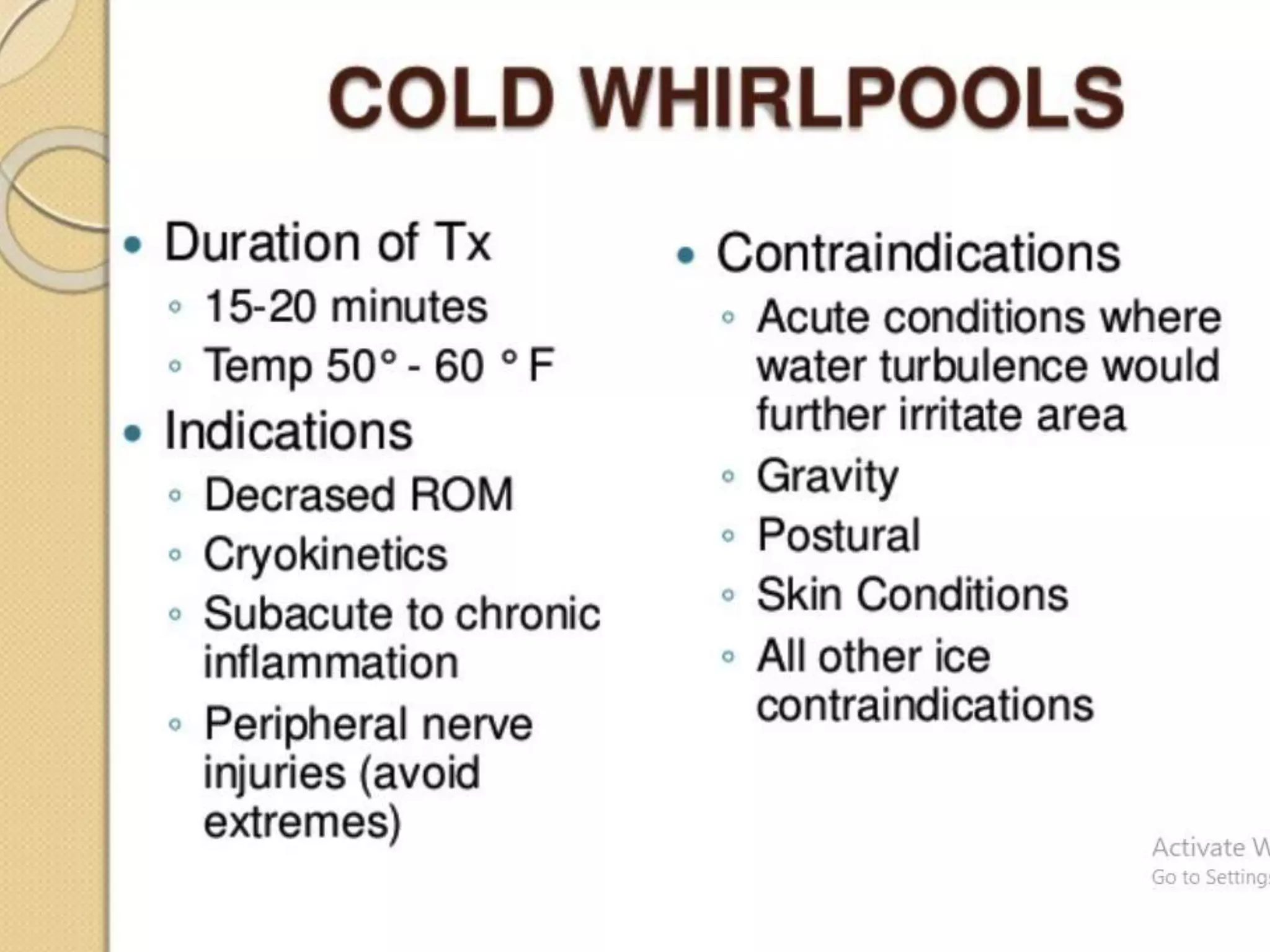 Hot and cold application