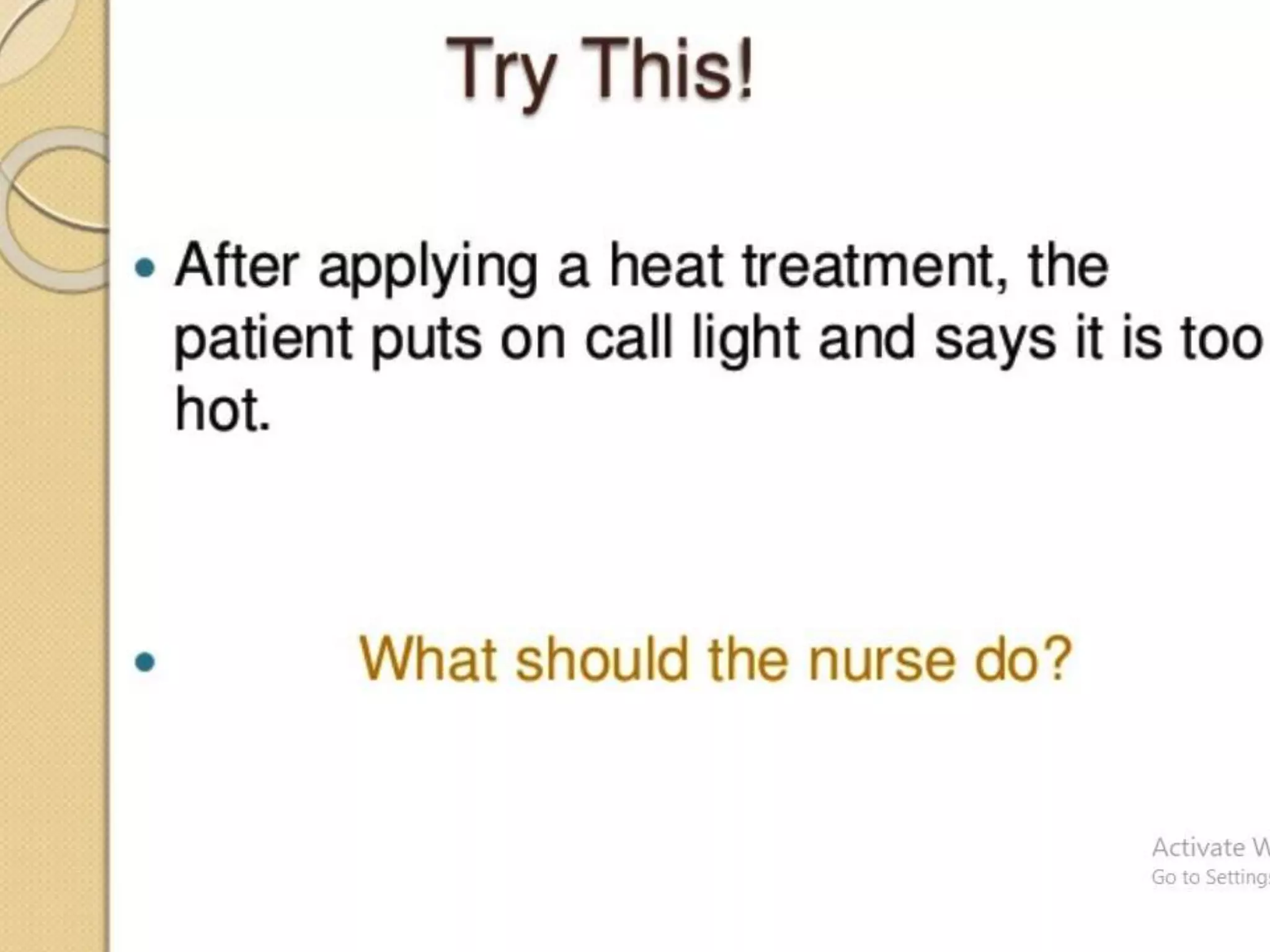 Hot and cold application