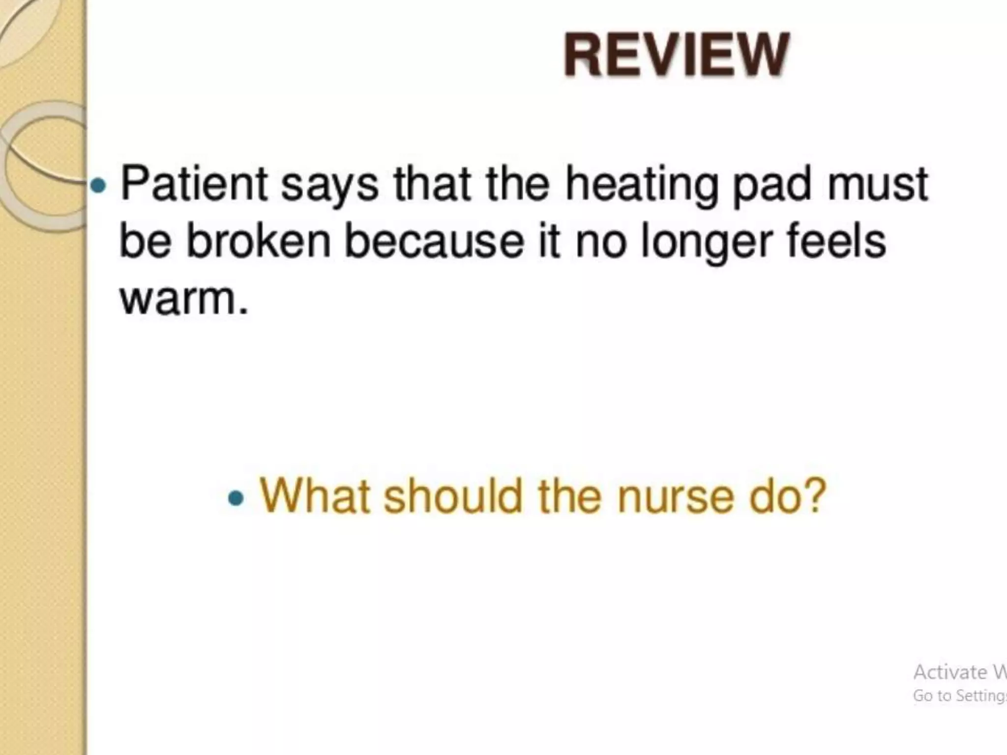 Hot and cold application