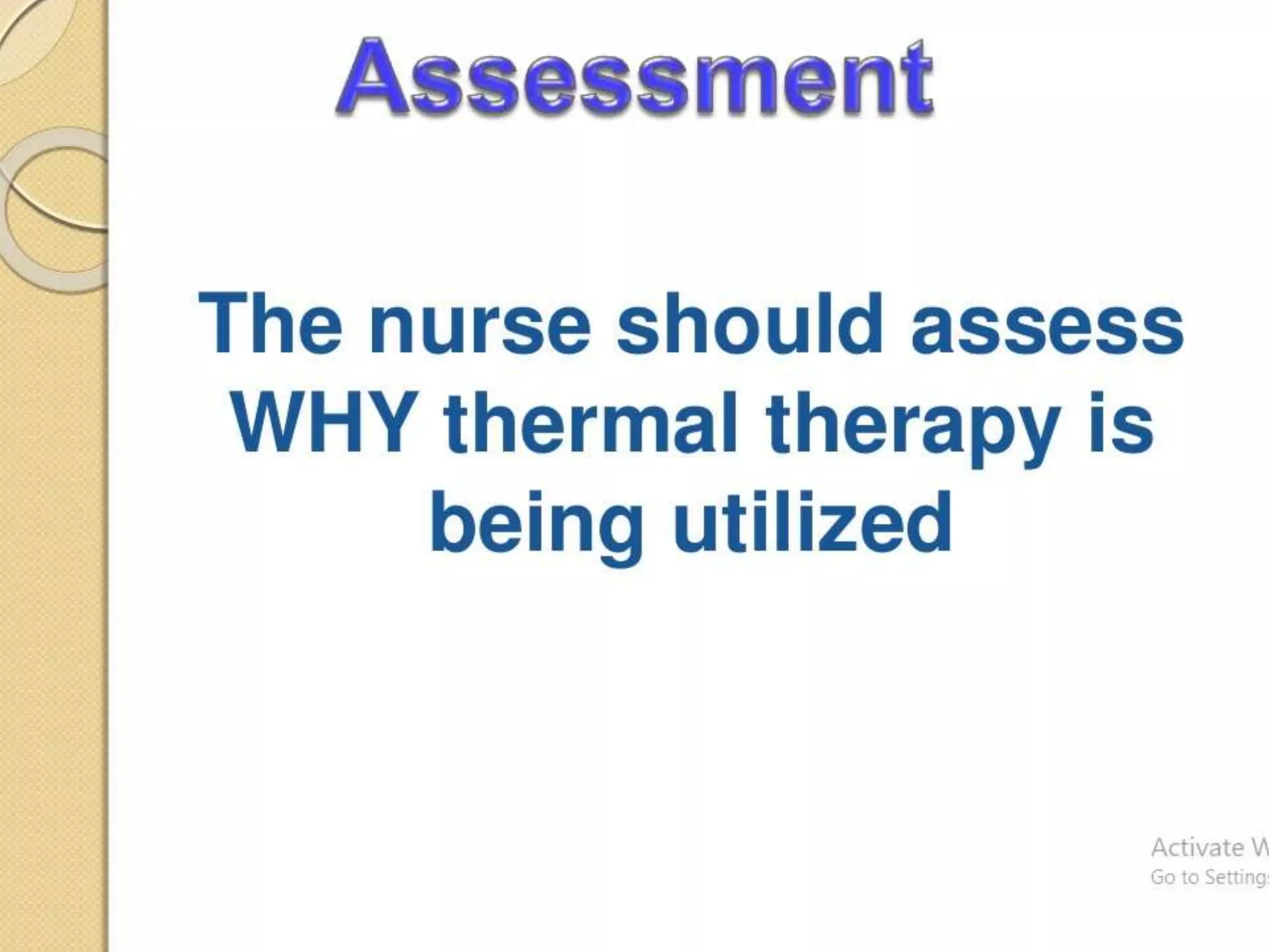 Hot and cold application