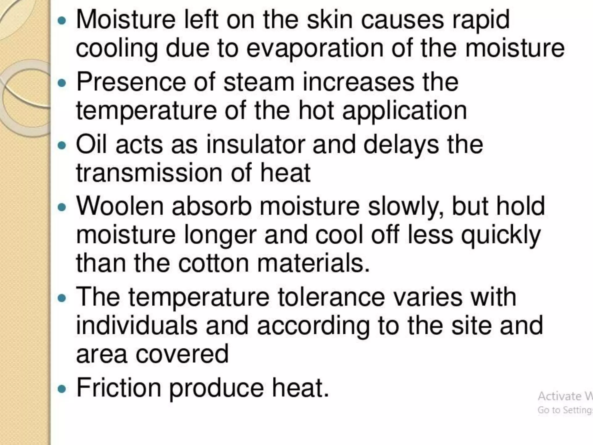 Hot and cold application