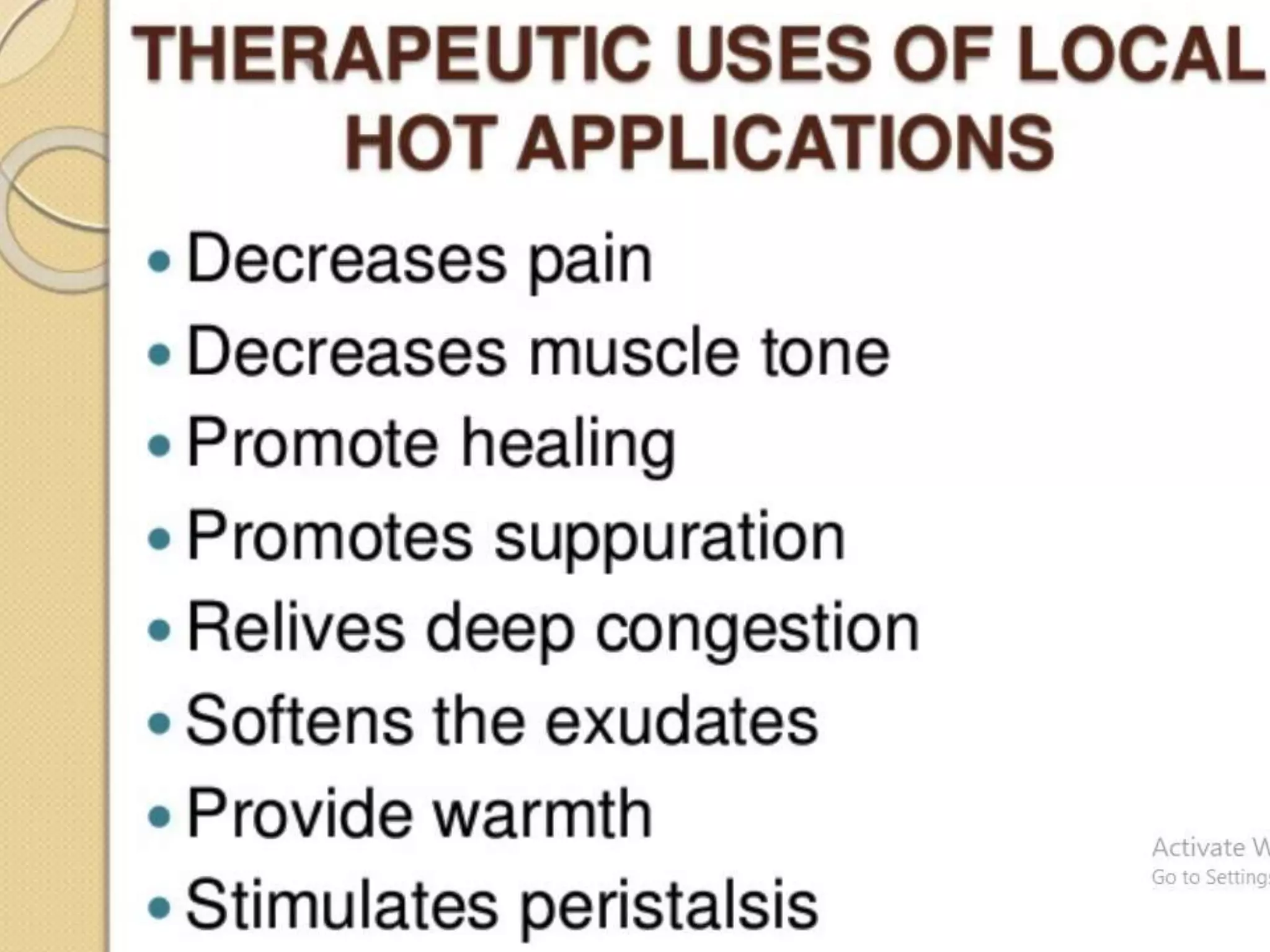 Hot and cold application