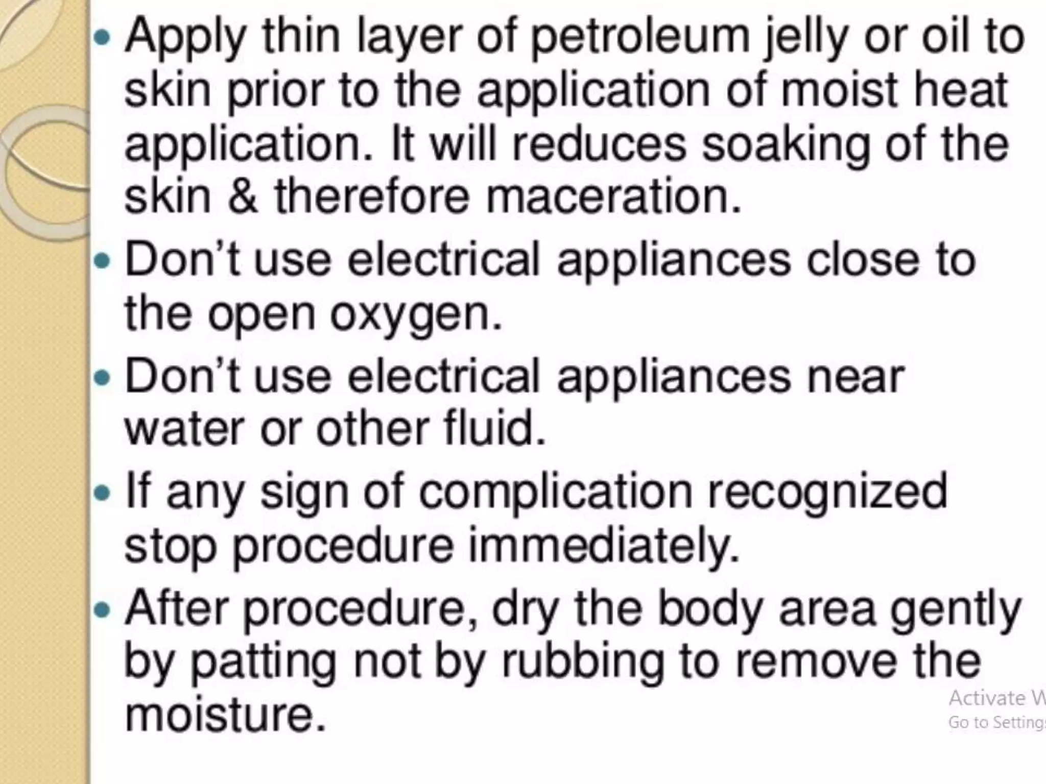 Hot and cold application