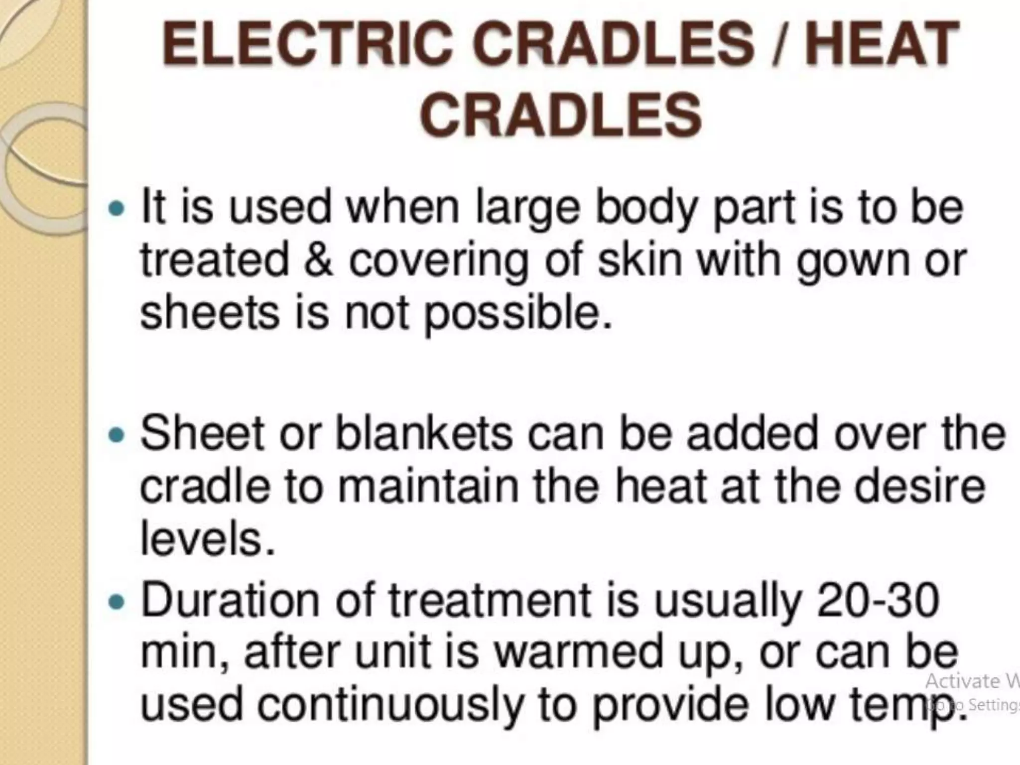 Hot and cold application