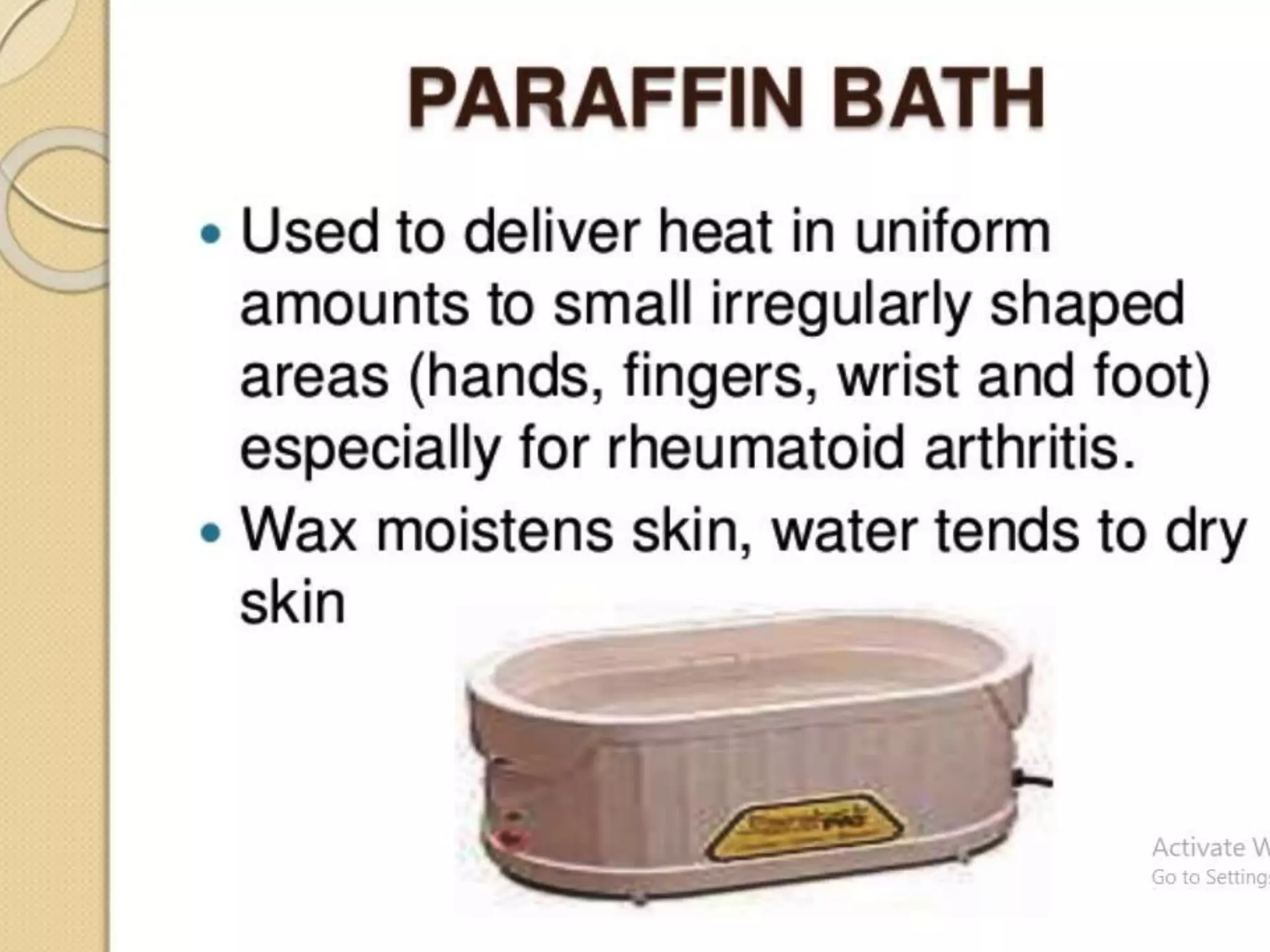 Hot and cold application