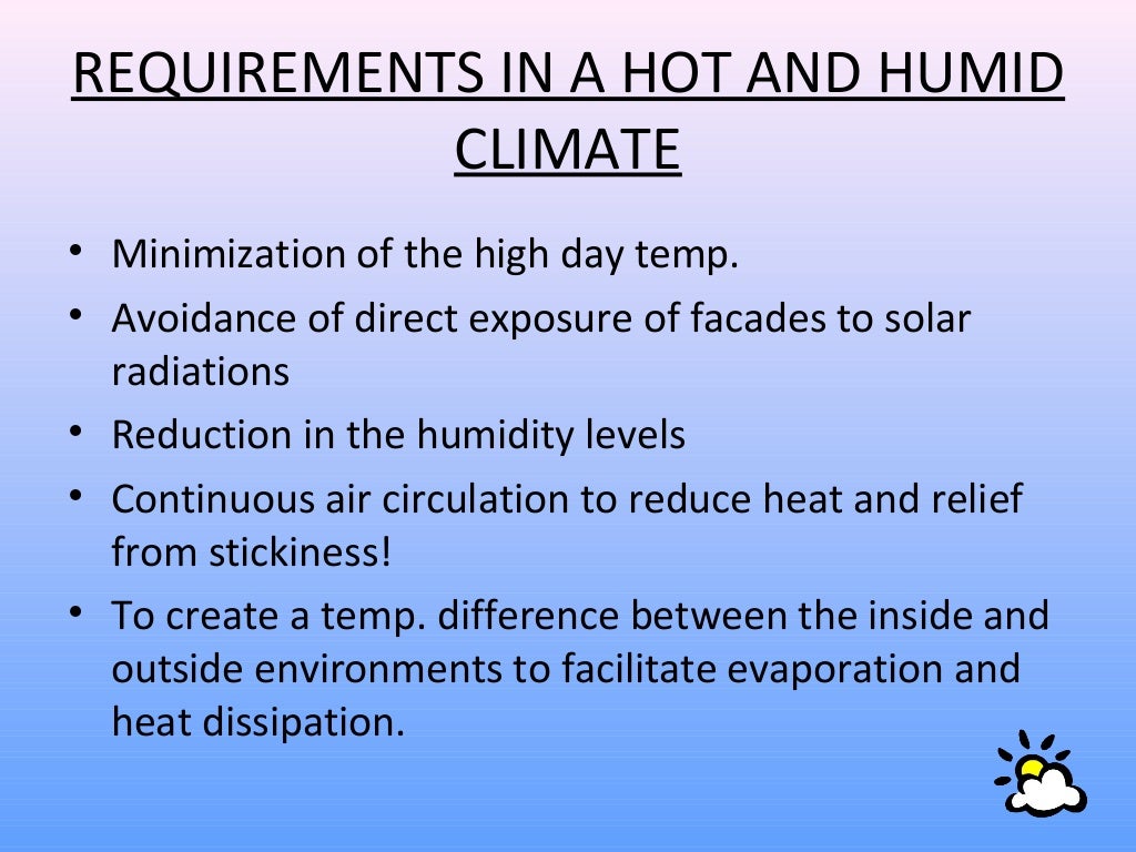 Architecture in Hot and humid climate