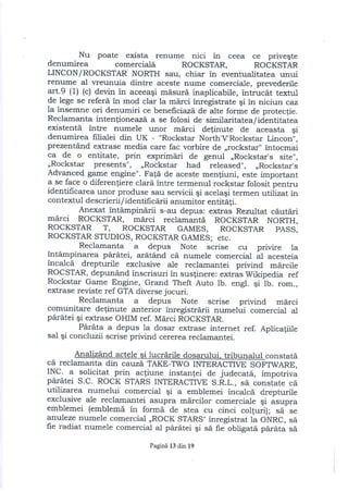 Hotărâre fond take two vs. s.c. rock stars interactive