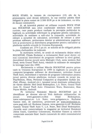 Hotărâre fond take two vs. s.c. rock stars interactive