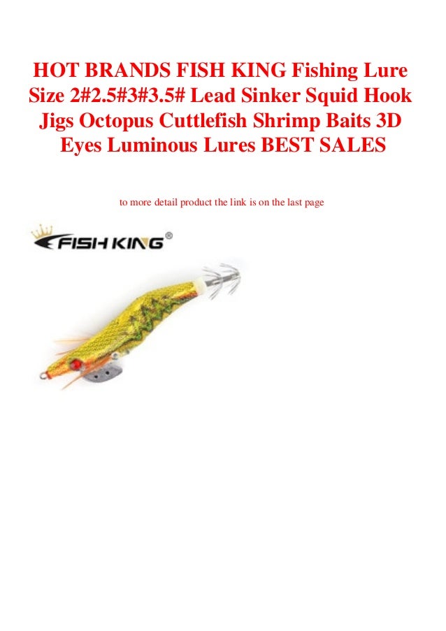 Hot Brands Fish King Fishing Lure Size 2 2 5 3 3 5 Lead Sinker Squid Hot Brands Fish King Fishing Lure Size 2 2 5 3 3 5 Lead Sinker Squid