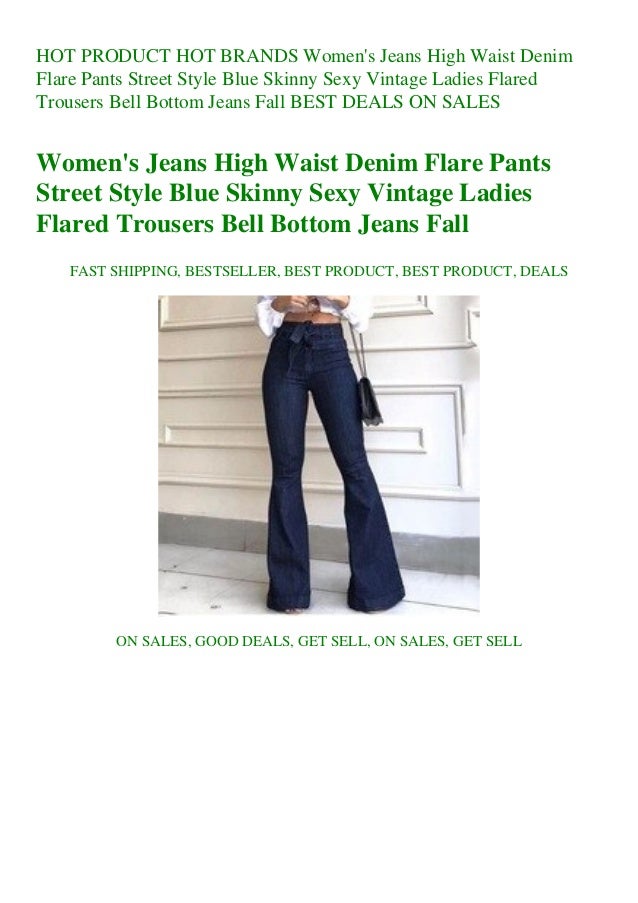 high waisted denim flare pants