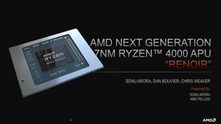 1 AMD NEXT GENERATION 7NM RYZEN™ 4000 APU “RENOIR” | AUG 2020
 