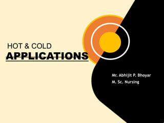 APPLICATIONS
Mr. Abhijit P. Bhoyar
M. Sc. Nursing
HOT & COLD
 